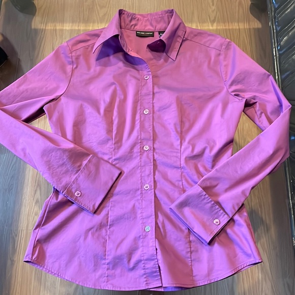 New York & Company Tops New York And Company Purple Button Up Dress